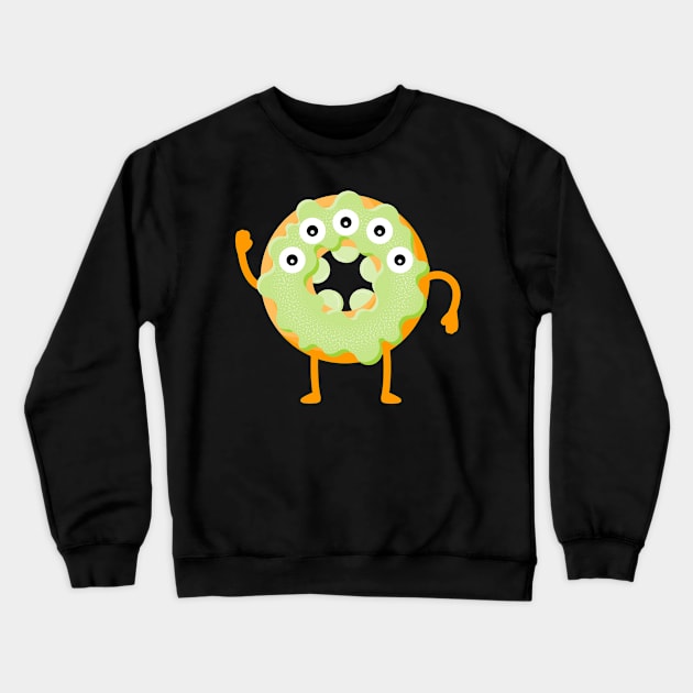 Monster Donut Crewneck Sweatshirt by lakokakr